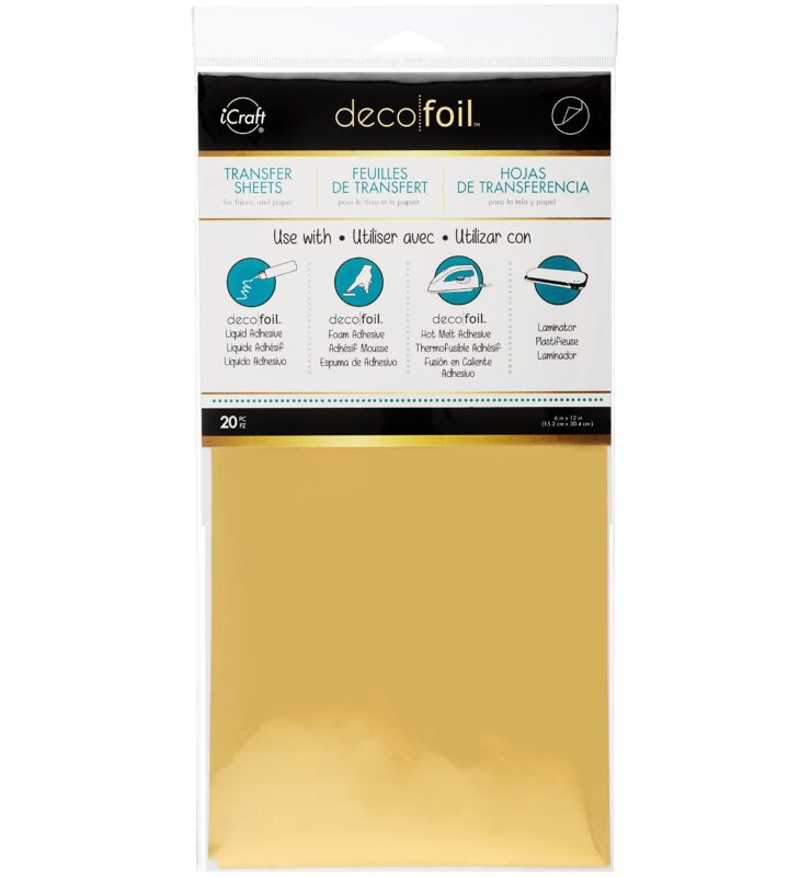 Catalog 4 iCraft - 418561 Deco Foil Transfer Sheets, 6" x 12", Gold, 20 Piece