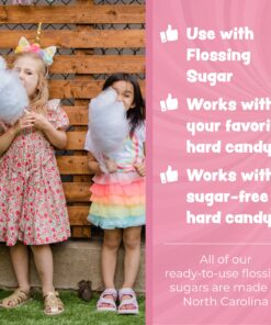 Alternative view of Cotton Candy Express Floss Sugar Variety Pack with 3 - 11oz Plastic Jars of Cherry, Blue Raspberry & Grape Flossing Sugars Plus 50 Paper Cotton Candy Cones Cherry, Grape, Blue Raspberry