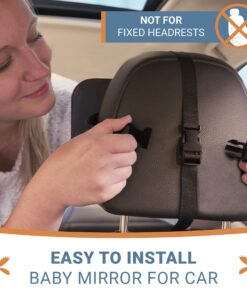 Alternative view of Shatterproof Baby Car Mirror, Fully View Infant in Rear Facing Car Seat - Newborn Safety, Crash Tested & Extra Wide, Crystal Clear, 100% Lifetime Satisfaction Guarantee, Easy Install by Cozy Greens