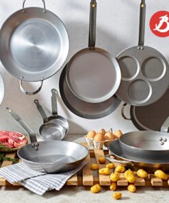 de Buyer MINERAL B Carbon Steel Fry Pan - 12.5” - Ideal for Searing, Sauteing & Reheating - Naturally Nonstick - Made in France 12.5" 26 81lJrtufa7L