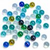 POPLAY 50 PCS Beautiful Player Marbles Bulk for Marble Games,Multiple Colors(1 Whistle for Free) 2 Multicolored