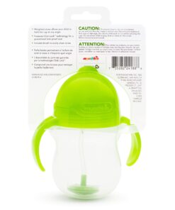 Munchkin® Any Angle™ Weighted Straw Trainer Cup with Click Lock™ Lid, 7 Ounce, Green 1 Count (Pack of 1) 28 81lMOoLxUcL