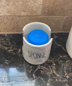 Mud Pie Kitchen Dish Sponge Holder Caddy, Off White Off-White 34 81lNCpo VDL