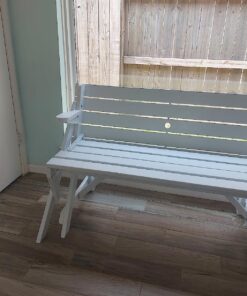 Best Choice Products 2-in-1 Transforming Interchangeable Outdoor Wooden Picnic Table Garden Bench for Backyard, Porch, Patio, Deck w/Umbrella Hole - Natural 52 81lOYbGiDFL