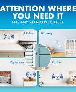 SadoTech Wireless Doorbells for Home, Apartments, Businesses, Classrooms, etc. - 1 Door Bell Ringer & 2 Plug-In Chime Receiver, Battery Operated, Easy-to-Use, Wireless Doorbell w/LED Flash, Beige 1 push button + 2 receiver 14 81lP14Yb0lL 5