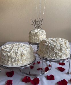 Wilton Cakes 'N More 3-Tier Cupcake and Cake Stand Display, Silver 46 81lRCE3M2L