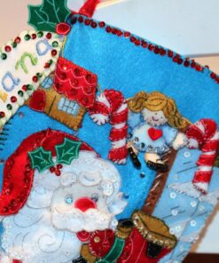 Bucilla The Workshop Christmas Stocking Felt Applique Kit, 18-Inch 39 81lS0tNQCPL