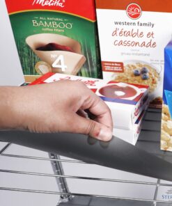 Shelf Liners for Wire Shelf System - Set of 4 in Graphite - 14 x 36 inch - Plastic Wire Shelving Shelf Mats 14"x36" 4pcs 30 81lSMWwBVSL