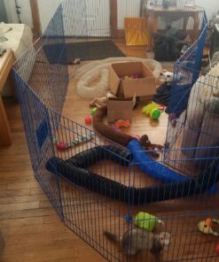 Kaytee Pet-N-Playpen with Mat for Pet Rabbits, Guinea Pigs, Ferrets or Other Small Animals 27 81lTNL0md2L