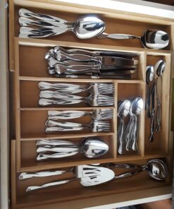 Bellemain Expandable Bamboo Drawer Organizer - Large Kitchen Utensil Holder for Cutlery, Silverware, Flatware Storage - Utensil Organizer for Kitchen Drawers, Desk, Junk Drawer Organizer Tray, 8-Slot 38 81lU18DkX4L