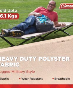 Coleman Trailhead II Camping Cot, Easy-to-Assemble Folding Cot Supports Campers up to 6ft 2in or 300lbs, Great for Camping, Lounging, & Elevated Sleeping Military Camping Cot 28 81lU1NkhEXL