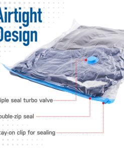 Spacesaver's Space Bags Vacuum Storage Bags (Jumbo Vacuum Storage Bags 6-Pk) Save 80% Space - Vacuum Bags for Comforters and Blankets, Bedding, Compression Seal for Closet Storage - Pump for Travel 6 Pack Jumbo 33 81lWV3RFEtL 2