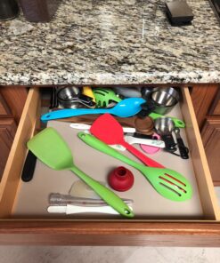 Seville Classics Bamboo Premium Organizer Storage Bins for Kitchen Silverware, Pantry, Closet, Office Desk, Pens, Utensils, Makeup, K Cup, Bamboo, Expandable Tray (5 Compartment) Expandable Tray (5 Compartment) 45 81lX8ZvJNwL