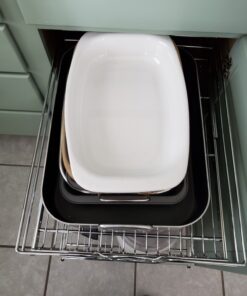 Rev-A-Shelf 5WB2-1822-CR 18 x 22 Inch Two-Tier Kitchen Organization Cabinet Pull Out Storage Wire Basket, Chrome 18 in 50 81lXsuvg3rL