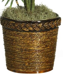 Nearly Natural 5263-0308 56in. Areca Palm Silk Tree with Basket, Green,30" x 32" x 56" 29 81lYMBu8zdL