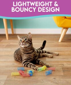 SPOT Ethical Products Ethical Wide Colorful Springs Cat Toy, Medium Breeds 28 81lYu Ga9L