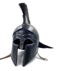 AnNafi® Greek Corinthian Helmet w Liner | Medieval Ancient Knight Armor| Spartan Adult Replica Helmet with black plume | Larp Sca Role Play Halloween Party Costumes| 7 81lZtNFk VL