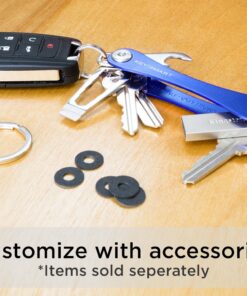 KeySmart Classic - Compact Key Holder and Keychain Organizer (up to 14 Keys, Blue) 29 81lag3zvRML