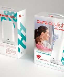 Aura Day Light Lamp, 10,000 Lux of Full Spectrum Bright Light with Adjustable Lux Dial and Timer- 100% UV Free{2 Year Warranty Includes Bulb and Lamp} 36 81lbUjinLML