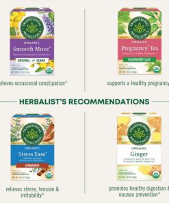 Traditional Medicinals Tea, Organic Raspberry Leaf, Eases Menstrual Cramps, Supports a Healthy Pregnancy, 96 Tea Bags (6 Pack) 16 Count (Pack of 6) 18 81lcOc1XmCL