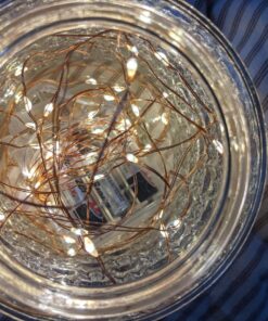 YIHONG 4 Set Fairy Lights Battery Operated - 16.4ft Led Christmas String Lights 8 Modes 50 LED Starry Lights - Copper Wire Firefly Lights for Wedding Birthday Party Christmas Decoration- Warm White 40 81lfihXdAuL