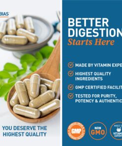 Dr. Tobias Digestive Enzymes with Amylase, Bromelain, Lipase, Lactase, Protease, Papain & More, Digestion Supplement with 18 Enzymes for Digestion and Gut Health, 60 Capsules, 30 Servings 60 Count (Pack of 1) 21 81lgQ1jWOJL