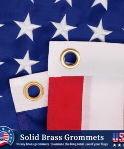 Alternative view of Jetlifee American Flag 5x8 Outdoor, 5x8 Flags Outside, All Weather US Flags with Embroidered Stars Sewn Stripes Brass Grommets, Vivid Color, Polyester USA Flag for Outdoor Indoor (5 by 8 Foot)… 5 by 8 Foot