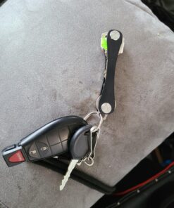 KEYSMART Key Holder for Keychain Key Ring - Compact Key Organizer Key Chain Key Case, Minimalist Pocket-Sized EDC Keychain, Loop Piece for Car Fobs, Expandable (up to 14 Keys, Black) 32 81lkGsiMML