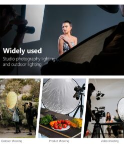 NEEWER 43 Inch/110 Centimeter Light Reflector Diffuser 5 in 1 Collapsible Multi Disc with Bag - Translucent, Silver, Gold, White, and Black for Studio Photography Lighting Outdoor Standard Packaging 30 81lkL2uNo0S