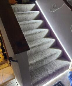 JUNWEN 16.4ft White Led Strip Lights, 12V Outdoor Led Strip Lights Waterproof Flexible Led Light Strip Indoor Plug in Cuttable SMD2835 Dimmable led Strip Light for Bedroom Cabinet Kitchen TV Hallway Daylight White 32 81ln15nUiQL