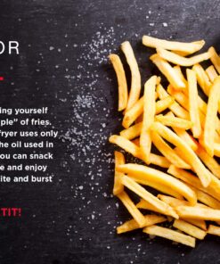 CHEFMAN Small, Compact Air Fryer Healthy Cooking, 2 Qt, Nonstick, User Friendly and Adjustable Temperature Control w/ 60 Minute Timer & Auto Shutoff, Dishwasher Safe Basket, BPA - Free, Black 2 Quart 30 81lojX0dUsL