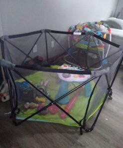 Summer Infant Pop ‘n Play Portable Playard, Green - Lightweight Play Pen for Indoor and Outdoor Use - Portable Playard with Fast, Easy and Compact Fold 53 81lolFDNyPL