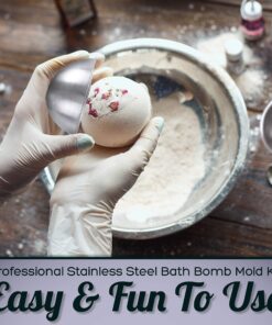 Stainless Steel Bath Bomb Molding Set-3 Metal Round Bath Bomb Molds (6 Half Spheres)- DIY Professional Molds for Fizzy Bombs: Instructional Pamphlet, E-Book & Mesh Storage Bag- Starter Kit 3 SIZES 26 81lp8RFX3nL 2