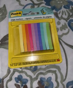 Post-it Page Markers, Assorted Bright Colors, 1/2 in x 2 in, 50 Markers/Pad, 10 Pads/Pack (670-10AB) 500 Sheets 50 81lrLihmUJL