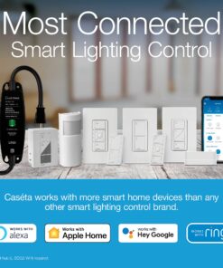 Alternative view of Lutron Caseta Single-Pole/3-Way Smart Lighting Lamp Dimmer and Remote Kit | P-PKG1P-WH | White