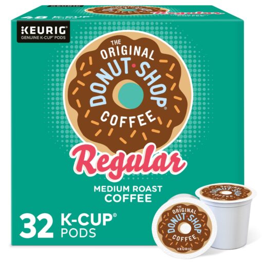 The Original Donut Shop Regular, Single-Serve Keurig K-Cup Pods, Medium Roast Coffee Pods, 32 Count 32 Count (Pack of 1)