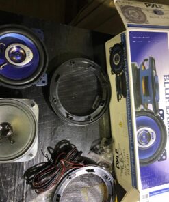 Pyle 4" Car Sound Speaker (Pair) - Upgraded Blue Poly Injection Cone 2-Way 180 Watt Peak w/ Non-fatiguing Butyl Rubber Surround 110 - 20Khz Frequency Response 4 Ohm & 3/4" ASV Voice Coil - PL42BL 39 81ls9XyzDbL