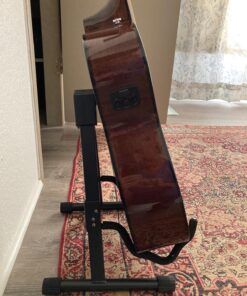 Amazon Basics Adjustable Guitar Folding A-Frame Stand for Acoustic and Electric Guitars with Non-Slip Rubber and Soft Foam Arms, Fully Assembled 49 81ltJC7KJXL