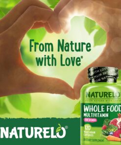 NATURELO Whole Food Multivitamin for Women - with Vitamins, Minerals, & Organic Extracts - Supplement for Energy and Heart Health - Vegan - Non GMO - 120 Capsules 120 Count (Pack of 1) 30 81ltr00kpeL