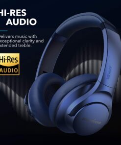 Alternative view of Soundcore Anker Life Q20 Hybrid Active Noise Cancelling Headphones, Wireless Over Ear Bluetooth Headphones, 60H Playtime, Hi-Res Audio, Deep Bass, Memory Foam Ear Cups, for Travel, Home Office Blue