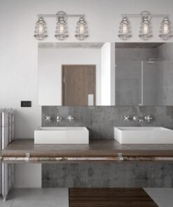 Design House 519728 Ajax 3 Light Vanity Light, Galvanized Steel Finish 32 81lyF0MwgAL