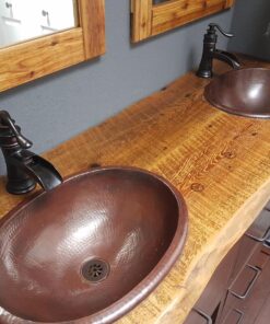 Schrodinger 17-inch Handmade Copper Bathroom Sink in Aged Copper BOU-1713BC Sink Only 20 81lys1X7fgL