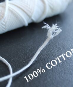 Cozyours Braided Candle Wick Spool 100ft, Metal Sustainer Tabs 100 pcs 100 ft spool 21 81m 9AYpBeL