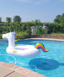 GoFloats Giant Inflatable Pool Floats - Choose Unicorn, Dragon, Flamingo, Swan, or Bull - Includes Drink Float 38 81m0KzgQF4L