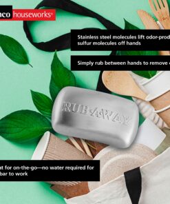 amco 8402 Rub-a-Way Bar Stainless Steel Odor Absorber, Single, Silver Original 35 81m23CNvOL