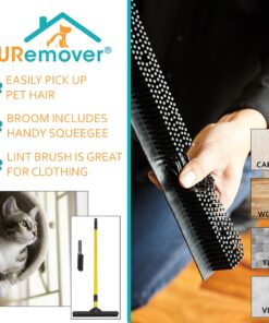 Alternative view of FURemover Original Indoor Pet Hair Rubber Broom and Pet Hair Remover Lint Brush Set, Colors May Vary FURemover Broom and Brush Combo