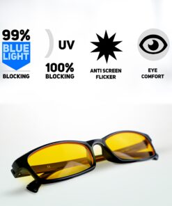 Prospek Blue Light Reading Glasses, for Women and Men, Anti Glare Clear Lens, High Optical Quality Lenses Black 0.0 Diopters 11 81m3Bbkb1gL