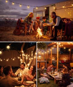 Brightown Outdoor String Lights - Globe Patio Lights 30 Ft with 30 G40 Shatterproof Bulbs, Waterproof Connectable Dimmable Commercial Hanging Lights for Backyard, Bistro, Porch, Cafe, Deck 30 FT - 30 LED Bulbs 29 81m3FNz1 QL