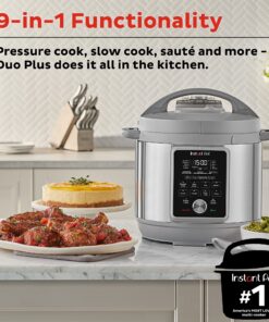 Alternative view of Instant Pot Duo Plus, 8-Quart Whisper Quiet 9-in-1 Electric Pressure Cooker, Slow Rice Cooker, Steamer, Sauté, Yogurt Maker, Warmer & Sterilizer, App With Over 800 Recipes, Stainless Steel 8QT