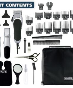 Wahl Clipper Home Barber Kit Electric Corded Clipper and Battery Touch Up Trimmer & Personal Groomer, 30 Piece Kit for Haircutting at Home – Model 79524-3001P 14 81m5gF1efPL